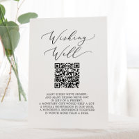 Delicate Calligraphy QR Code Wedding Wishing Well