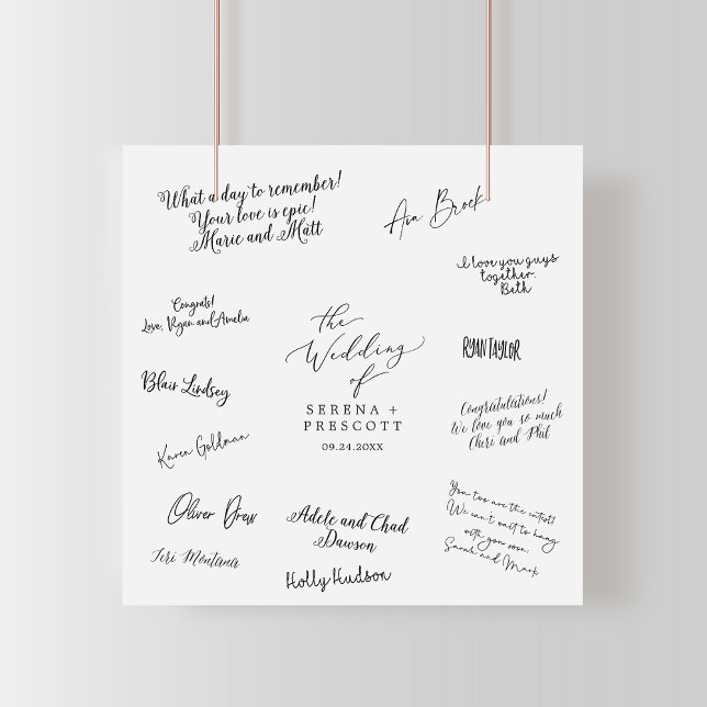 Delicate Calligraphy Wedding Guest Signing Poster (Creator Uploaded)