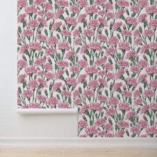Delicate Carnation Elegance Wallpaper
