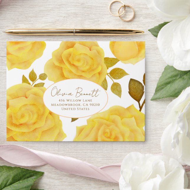 Delicate Charm Floral Envelope (Wedding)