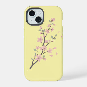 Delicate Cherry Blossom Branch Illustration iPhone 15 Case