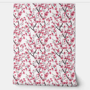 Delicate Cherry Blossom Pattern Wallpaper