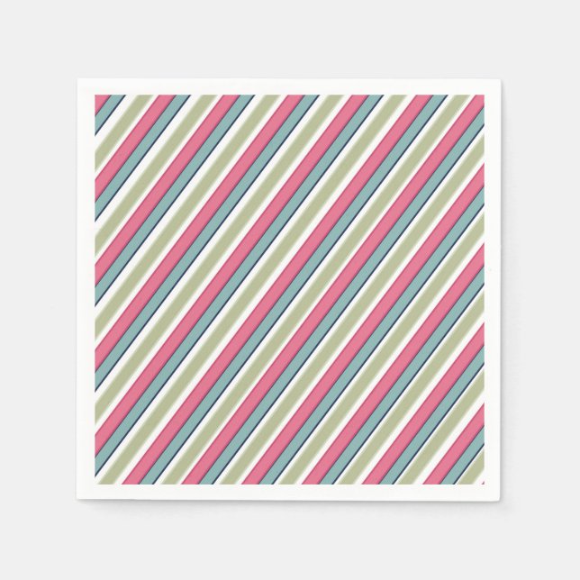 Delicate colour stripes napkin (Front)