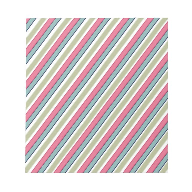 Delicate colour stripes notepad (Front)