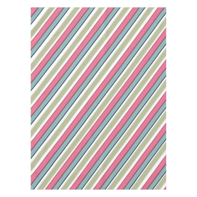 Delicate colour stripes tablecloth (Front)