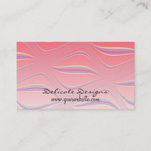 Delicate Coral Waves Business Card
