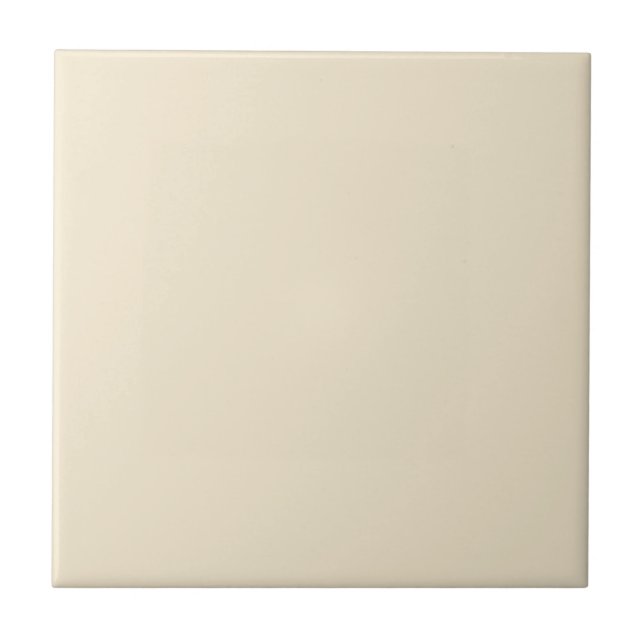 Delicate Creamy Beige Solid Colour Ceramic Tile (Front)