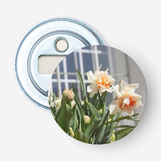 Delicate cute daffodils spring   bottle opener (Front)