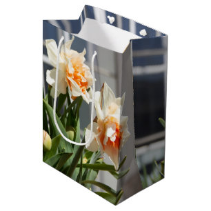 Delicate cute daffodils spring medium gift bag