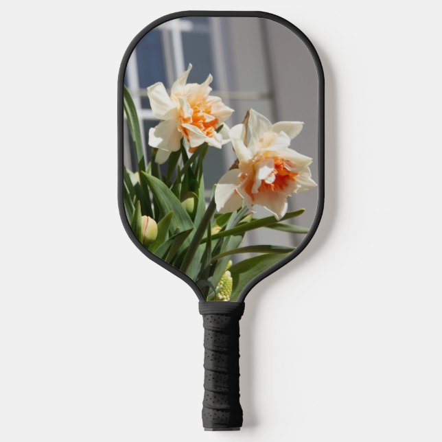 Delicate cute daffodils spring   pickleball paddle (Front)