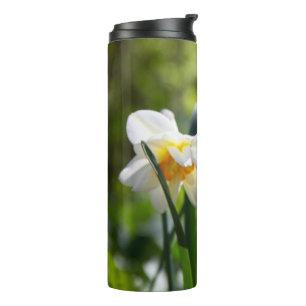 Delicate cute daffodils spring thermal tumbler