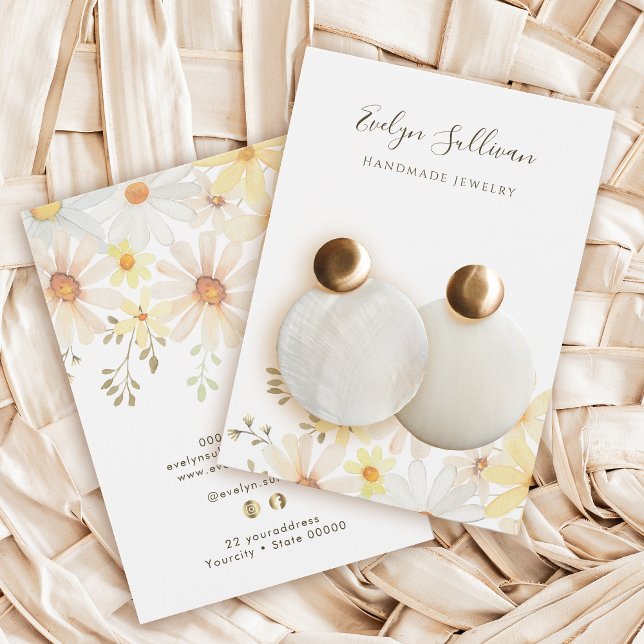 Delicate daisies earring display card (Creator Uploaded)
