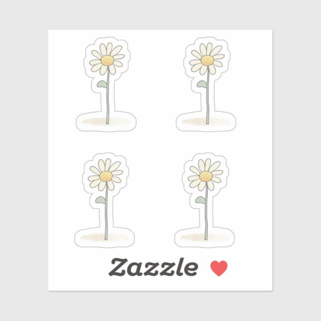 Delicate Daisy Illustration - Simple Sweet Flower (Sheet)
