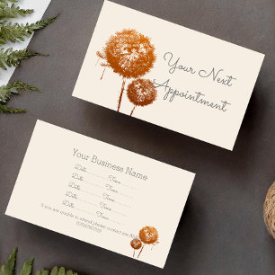 Delicate Dandelion Clock On Cream Business Card