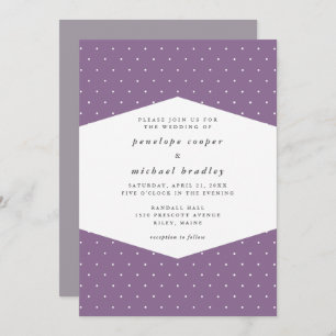 Delicate Dots Purple Wedding Invitation