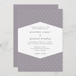 Delicate Dots Soft Purple Wedding Invitation