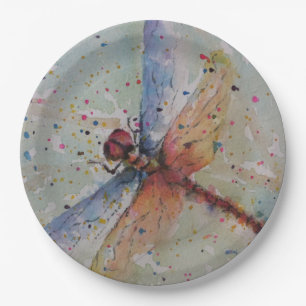 DELICATE DRAGONFLY PARTY PAPER PLATE