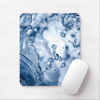 Delicate drops of light blue water  mouse pad