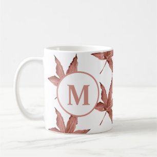 Delicate Dry Maple Leaves Pattern Coffee Mug