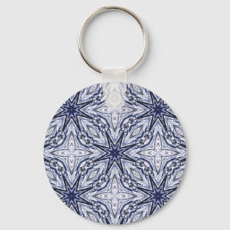 Delicate elegance blue and white keychain