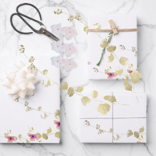  Delicate elegance  floral baptism  Wrapping Paper Sheet