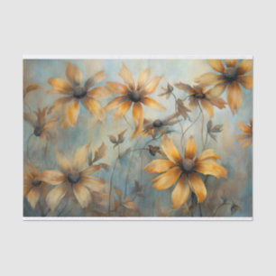 Delicate, Elegant BlackEyed Susan Floral Decoupage Tissue Paper
