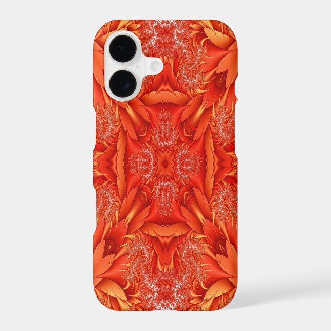 Delicate Feather Fractal Design - red (Back)