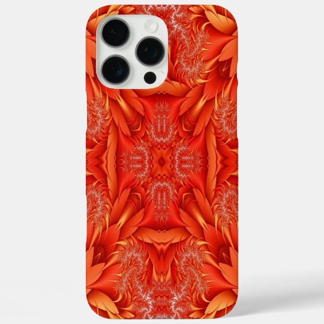 Delicate Feather Fractal Design - red Case-Mate iPhone Case (Back)