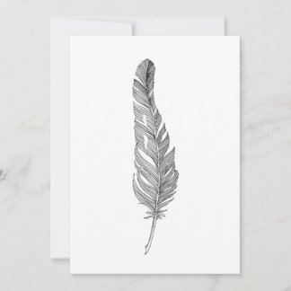 Delicate Feather Thank You card