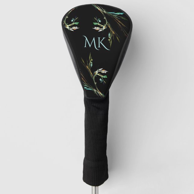 Delicate Fern Initial Golf Head Cover (Front)