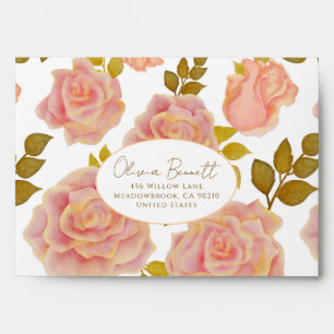 Delicate Floral Envelope