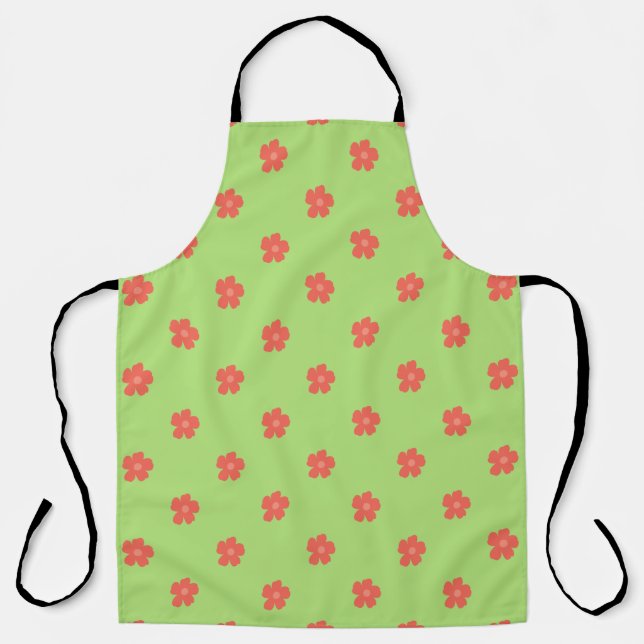 Delicate Floral Fabric Apron (Front)