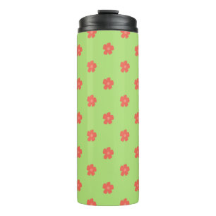 Delicate Floral Fabric Thermal Tumbler