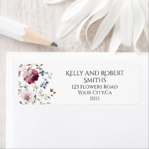 Delicate Floral Garden Return Address Label
