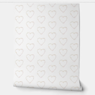 Delicate floral heart wall paper wallpaper