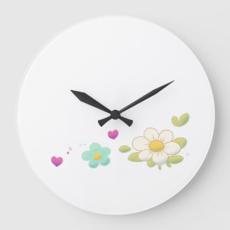Delicate Floral Illustration Wall Clock – Nature