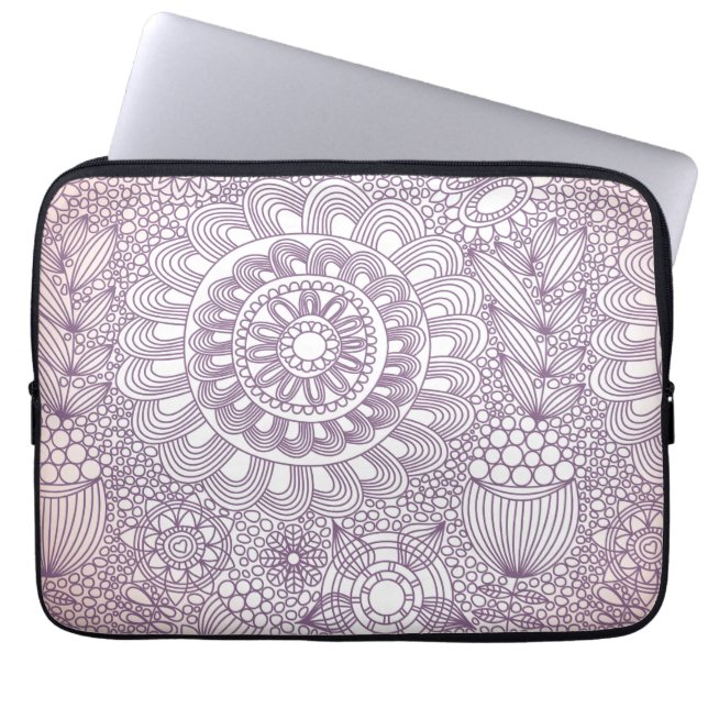 delicate floral lattice pattern II Laptop Sleeve (Front)