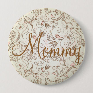 Delicate Floral Mum's Button