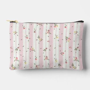 Delicate Floral Pattern Accessory Pouch