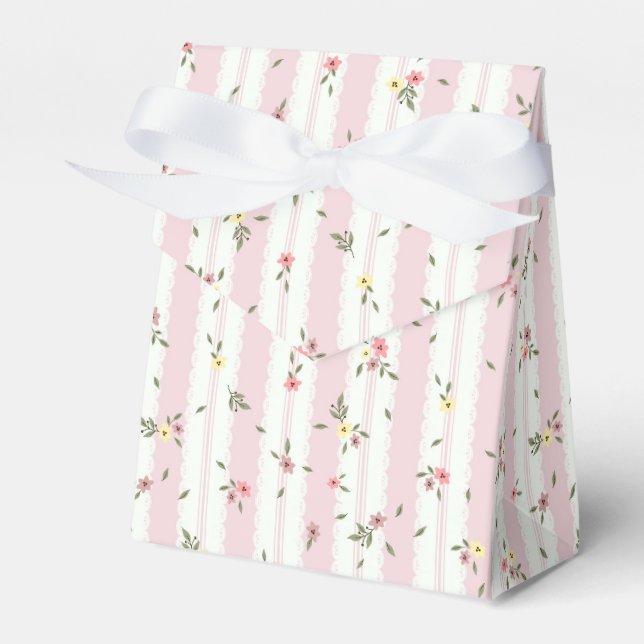 Delicate Floral Pattern  Favour Boxes (Front Side)