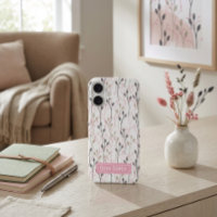 Delicate Floral Pattern in Soft Pastel Iphone Case