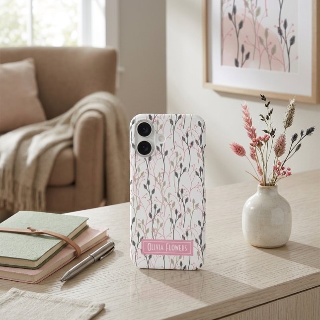 Delicate Floral Pattern in Soft Pastel Iphone Case (Creator Uploaded)