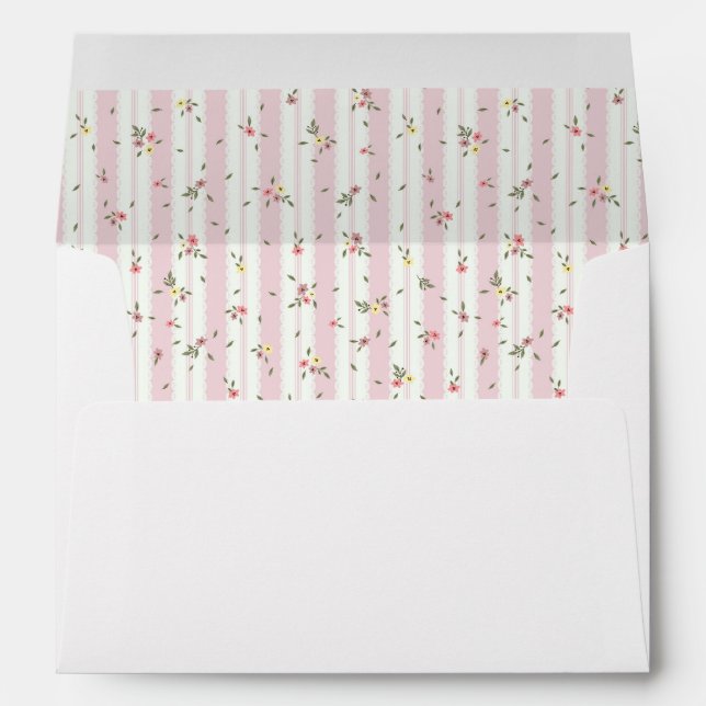 Delicate Floral Pattern Interior Envelope (Back (Bottom))