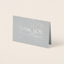 Delicate Floral Pattern Sympathy Thank You Foil C