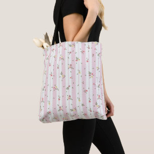 Delicate Floral Pattern Tote Bag