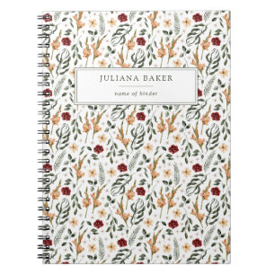 Delicate Floral Personalised Notebook