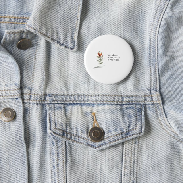 Delicate floral quote button  (In Situ)