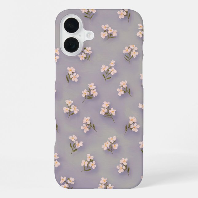  Delicate Floral Scatter iPhone Case (Back)