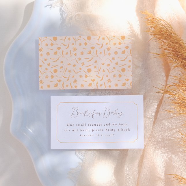 Delicate Floral Spring Storybook Baby Shower Enclosure Card (Creator Uploaded)