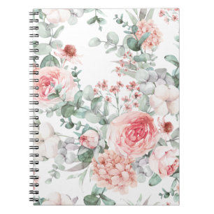 Delicate floral watercolor Spiral Photo Notebook. Notebook